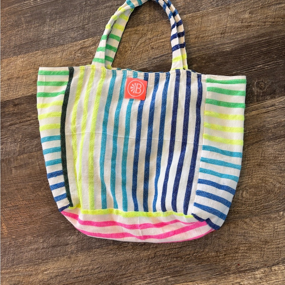 Las bayadas Striped Multicolor beach Tote Bag
